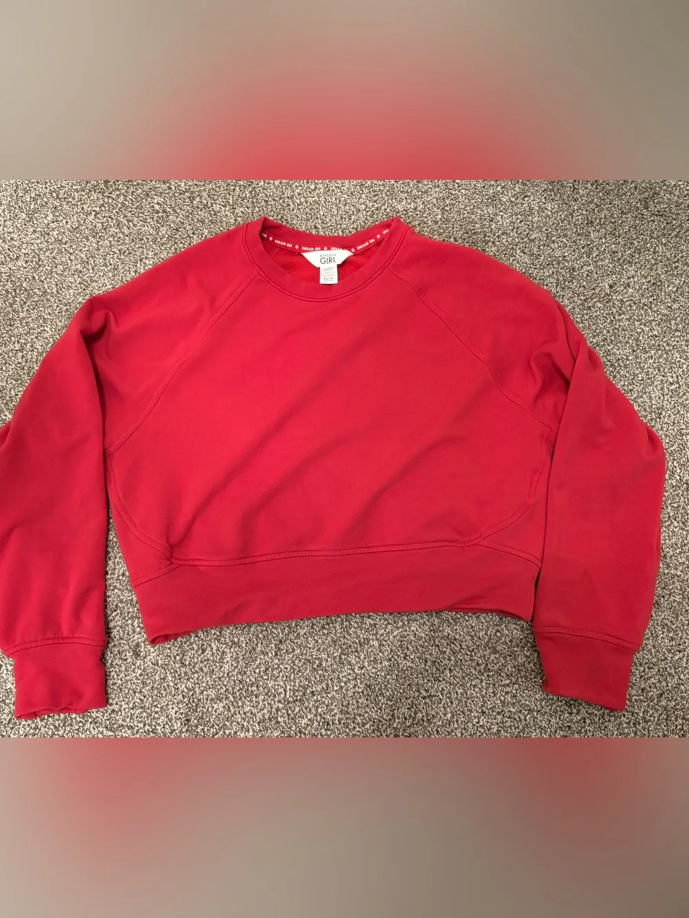 Athleta Girl Bright Red Pullover Sweatshirt
